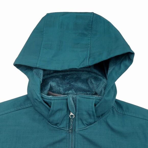 Free Country Softshell Hooded Jacket Womens Small Green Fleece Inside Full Zip - Picture 6 of 11